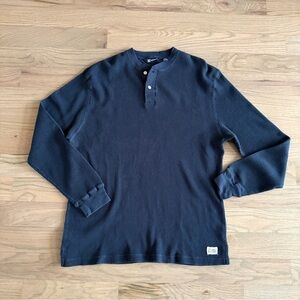 AE Performance Long-Sleeve Henley Thermal T-Shirt Mens Size Large